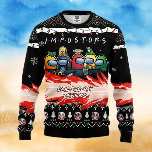 Among Us Imposter Meeting Ugly Christmas Sweater For Men Women