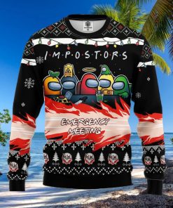 Among Us Imposter Meeting Ugly Christmas Sweater For Men Women