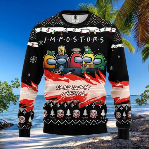 Among Us Imposter Meeting Ugly Christmas Sweater For Men Women