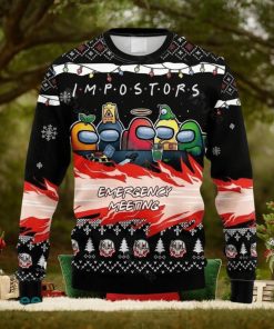 Among Us Imposter Meeting Ugly Christmas Sweater Gift For Men And Women