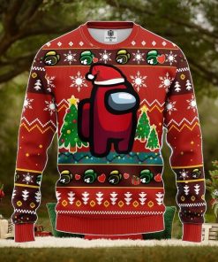 Among Us Red Ugly Christmas Sweater Amazing Gift Men And Women Christmas Gift
