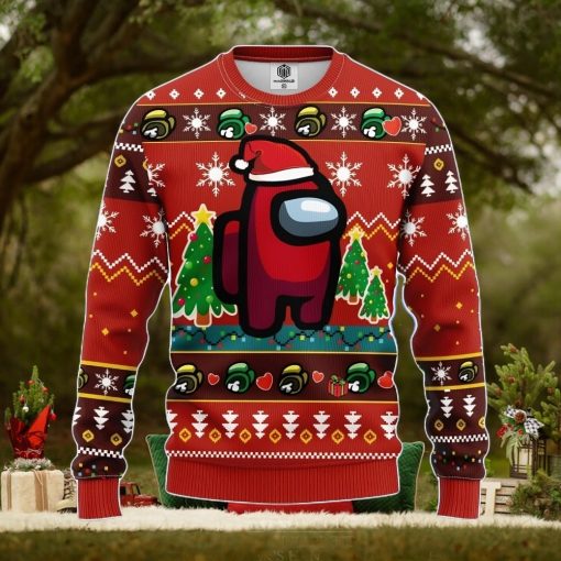 Among Us Red Ugly Christmas Sweater Amazing Gift Men And Women Christmas Gift