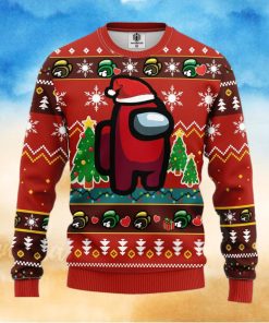 Among Us Red Ugly Christmas Sweater For Men Women
