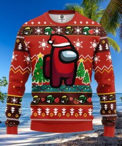 Among Us Red Ugly Christmas Sweater For Men Women