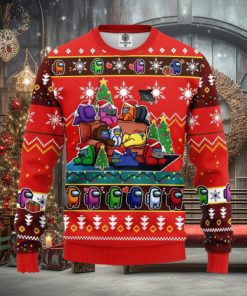 Among Us Ugly Christmas Sweater Red Amazing Gift Christmas Gift For Men And Women