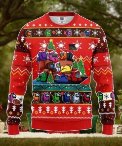 Among Us Ugly Christmas Sweater Red Amazing Gift Men And Women Christmas Gift
