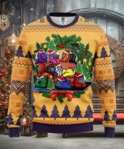 Among Us Yellow Ugly Christmas Sweater Best Gift For Men And Women