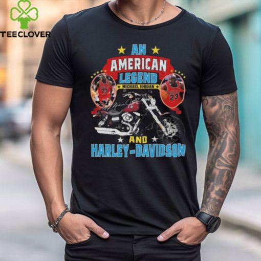An American Legends Michael Jordan And Harley Davidson Signature Shirt