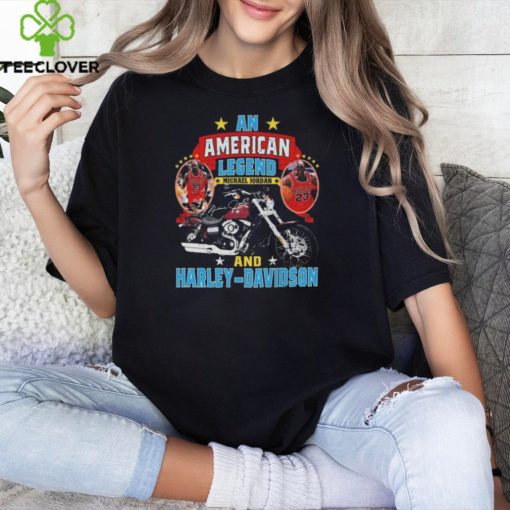 An American Legends Michael Jordan And Harley Davidson Signature Shirt