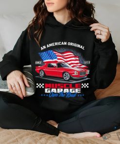 An American Original Muscle Garage own the road American flag shirt