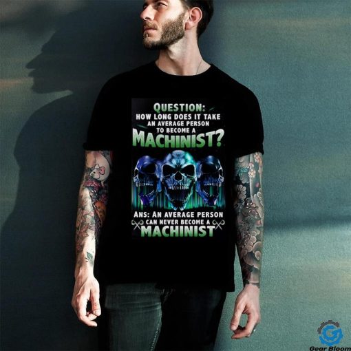 An average person can never become a machinist shirt