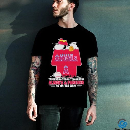 Anaheim Angels Snoopy Shirt, Always And Forever No Matter What Anaheim Angels T Shirt
