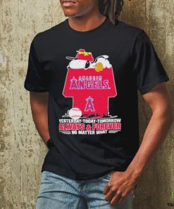 Anaheim Angels Snoopy Shirt, Always And Forever No Matter What Anaheim Angels T Shirt