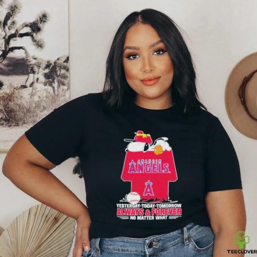 Anaheim Angels Snoopy Shirt, Always And Forever No Matter What Anaheim Angels T Shirt