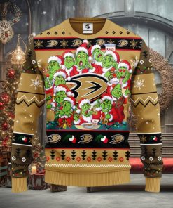 Anaheim Ducks 12 Grinch Xmas Day Christmas Ugly Sweater