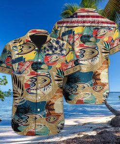 Anaheim Ducks Custom Name Vintage Hawaiian Shirt For Fans