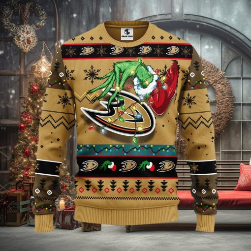 Anaheim Ducks Grinch Christmas Ugly Sweater
