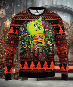 Anaheim Ducks Grinch Hug Christmas Ugly Sweater