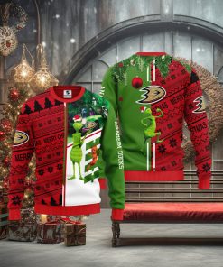 Anaheim Ducks Grinch & Scooby doo Christmas Ugly Sweater