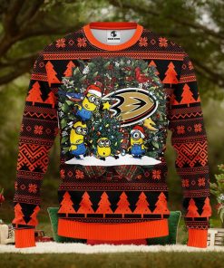 Anaheim Ducks Minion Christmas Ugly Sweater
