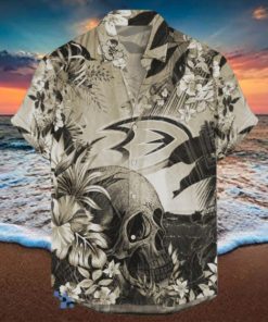 Anaheim Ducks NHL Hawaiian Shirt Tropical Skull Design For Men Women