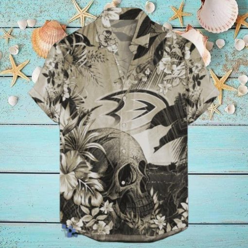Anaheim Ducks NHL Hawaiian Shirt Tropical Skull Design For Men Women