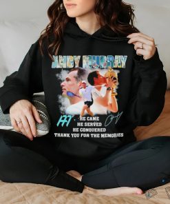 Andy Murray he came he served he conquered thank you signature shirt