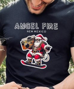 Angel Fire New Mexico Christmas Snowboard Santa Claus Shirt