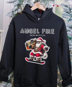 Angel Fire New Mexico Christmas Snowboard Santa Claus Shirt