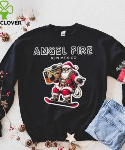 Angel Fire New Mexico Christmas Snowboard Santa Claus Shirt