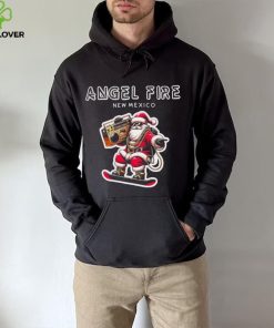 Angel Fire New Mexico Christmas Snowboard Santa Claus Shirt