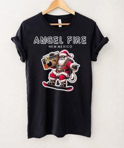 Angel Fire New Mexico Christmas Snowboard Santa Claus Shirt