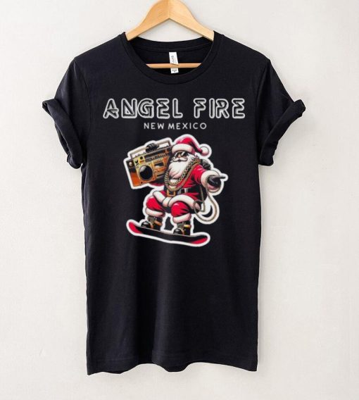 Angel Fire New Mexico Christmas Snowboard Santa Claus Shirt