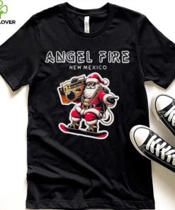 Angel Fire New Mexico Christmas Snowboard Santa Claus Shirt