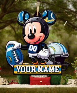 Angeles Chargers NFL Mickey Disney Christmas Ornament