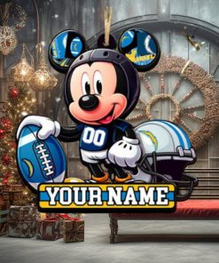 Angeles Chargers NFL Mickey Disney Christmas Ornament