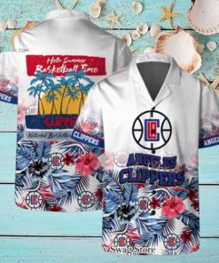 Angeles Clippers Team Logo Pattern Basketball Season Hawaiian Set