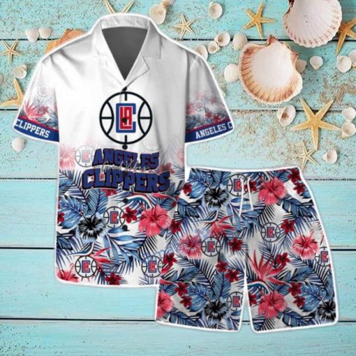 Angeles Clippers Team Logo Pattern Basketball Season Hawaiian Shirt & Short