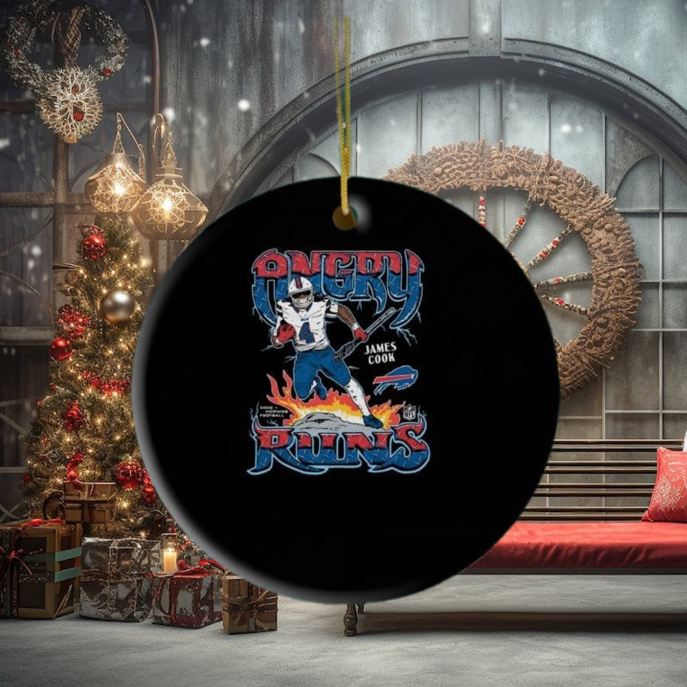 Angry Runs 2024 Bills James Cook Ornament Angry Runs 2024 Bills James Cook Ornament
