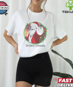 Angry Santa gun go back upstairs Christmas shirt