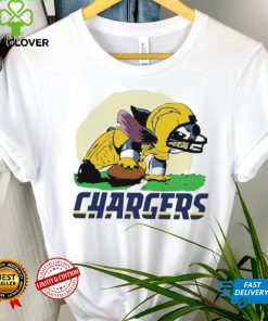 Angry Stitch character player Los Angeles Chargers football logo shirt
