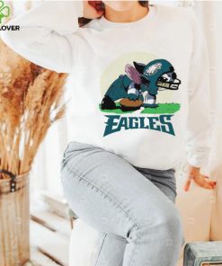 Angry Stitch character player Philadelphia Eagles football logo shirt