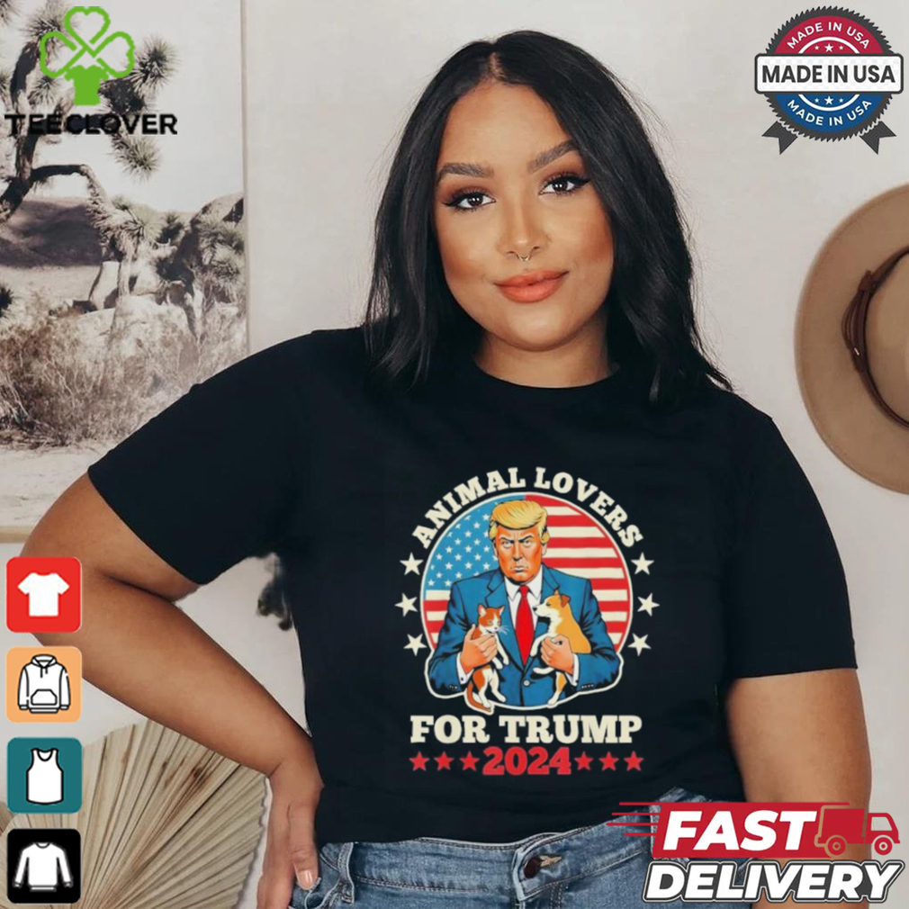 Animal Lovers For Trump 2024 Cat And Dog Debate Shirt Animal Lovers For Trump 2024 Cat And Dog Debate Shirt