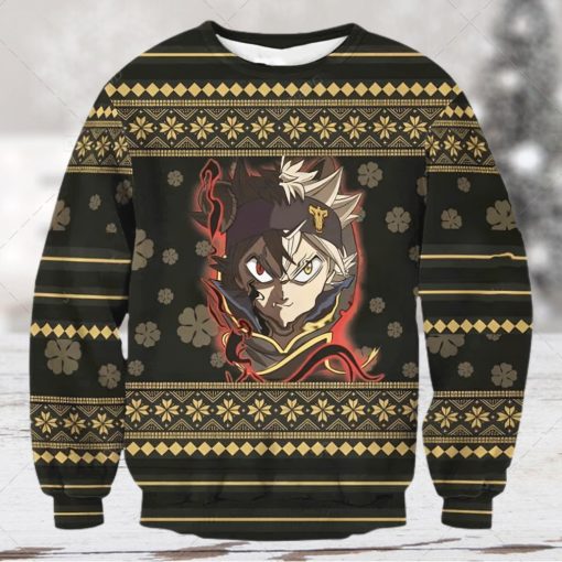 Anime Black Clover Ugly Xmas Wool Knitted Sweater