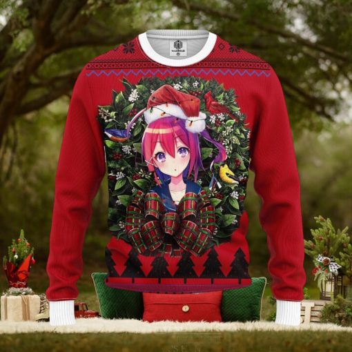 Anime Girl Ugly Christmas Sweater, Custom Sweatshirt Apparel, Custom Ugly Christmas Sweater