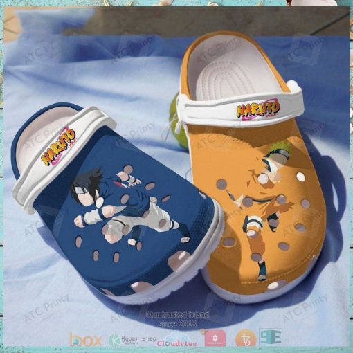 Anime Sasuke And Naruto Crocs Clog Shoes