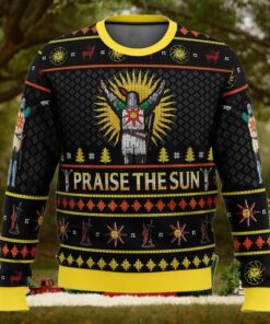 AnimeBape Dark Souls Praise The Sun Ugly Christmas Sweater