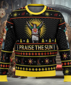 AnimeBape Dark Souls Praise The Sun Ugly Christmas Sweater