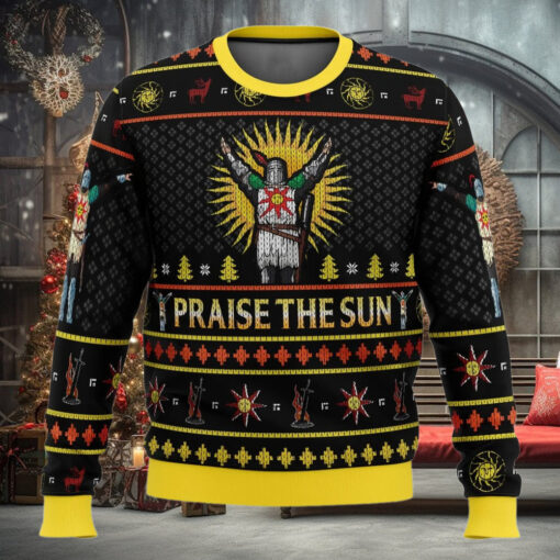 AnimeBape Dark Souls Praise The Sun Ugly Christmas Sweater