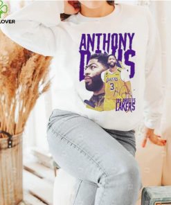 Anthony Davis 3 Los Angeles Lakers Team Basketball Player Signature Shirt
